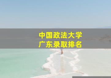 中国政法大学广东录取排名