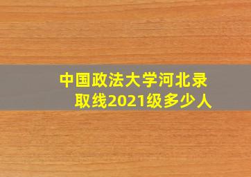 中国政法大学河北录取线2021级多少人