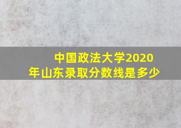 中国政法大学2020年山东录取分数线是多少