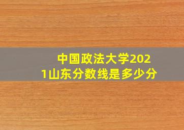 中国政法大学2021山东分数线是多少分