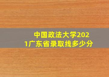 中国政法大学2021广东省录取线多少分