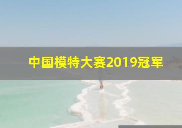 中国模特大赛2019冠军