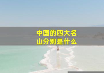 中国的四大名山分别是什么