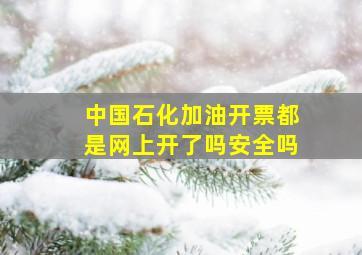 中国石化加油开票都是网上开了吗安全吗