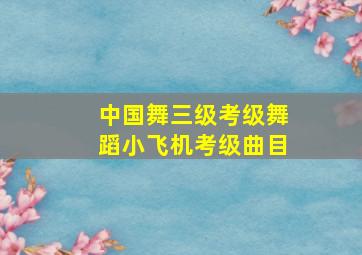 中国舞三级考级舞蹈小飞机考级曲目