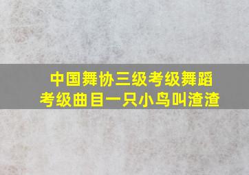 中国舞协三级考级舞蹈考级曲目一只小鸟叫渣渣