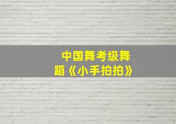 中国舞考级舞蹈《小手拍拍》