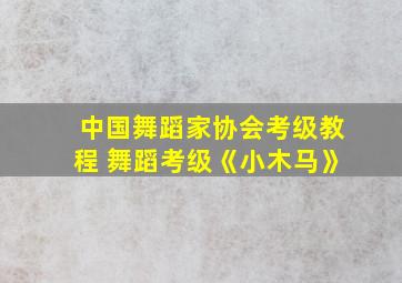 中国舞蹈家协会考级教程 舞蹈考级《小木马》