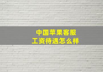 中国苹果客服工资待遇怎么样