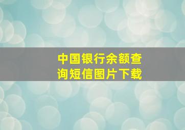 中国银行余额查询短信图片下载