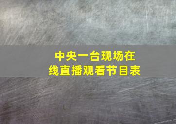 中央一台现场在线直播观看节目表