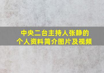 中央二台主持人张静的个人资料简介图片及视频