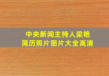 中央新闻主持人梁艳简历照片图片大全高清