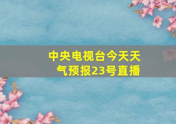 中央电视台今天天气预报23号直播