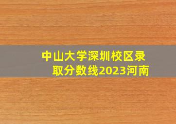 中山大学深圳校区录取分数线2023河南