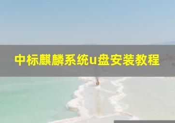 中标麒麟系统u盘安装教程