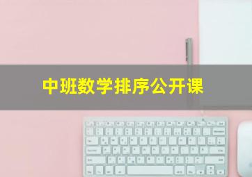 中班数学排序公开课