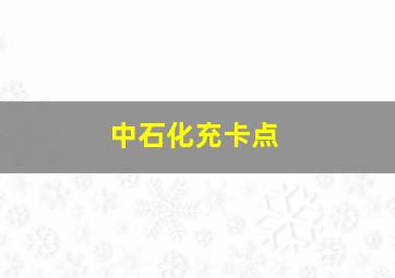 中石化充卡点