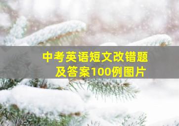 中考英语短文改错题及答案100例图片