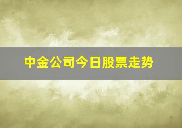 中金公司今日股票走势