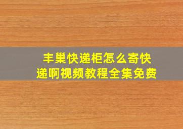 丰巢快递柜怎么寄快递啊视频教程全集免费