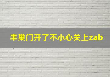 丰巢门开了不小心关上zab