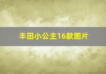 丰田小公主16款图片