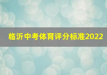 临沂中考体育评分标准2022