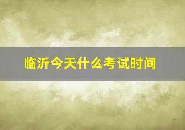 临沂今天什么考试时间