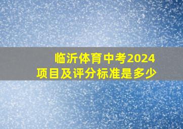 临沂体育中考2024项目及评分标准是多少