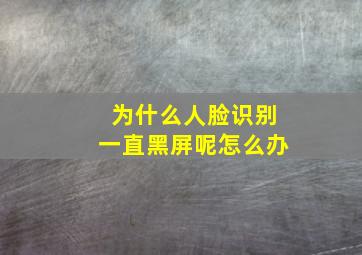 为什么人脸识别一直黑屏呢怎么办