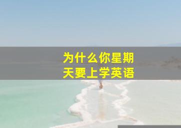 为什么你星期天要上学英语