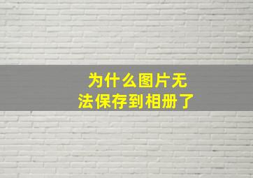 为什么图片无法保存到相册了