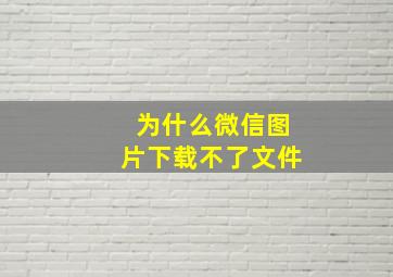 为什么微信图片下载不了文件