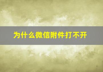 为什么微信附件打不开