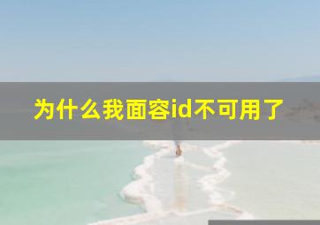 为什么我面容id不可用了