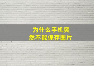 为什么手机突然不能保存图片