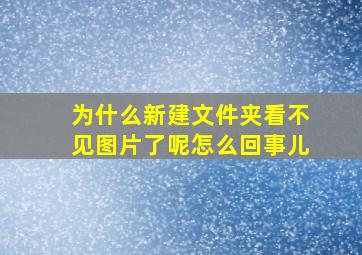 为什么新建文件夹看不见图片了呢怎么回事儿