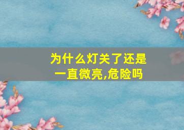 为什么灯关了还是一直微亮,危险吗