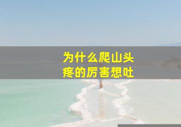 为什么爬山头疼的厉害想吐