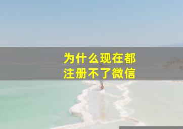 为什么现在都注册不了微信