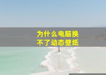 为什么电脑换不了动态壁纸