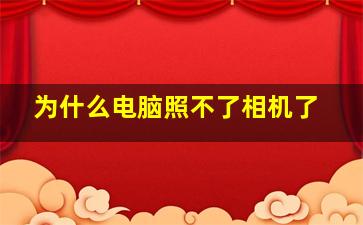 为什么电脑照不了相机了