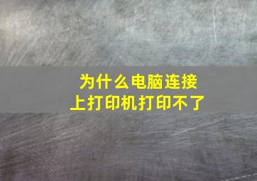 为什么电脑连接上打印机打印不了