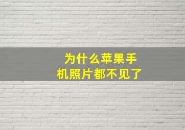 为什么苹果手机照片都不见了