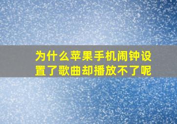 为什么苹果手机闹钟设置了歌曲却播放不了呢