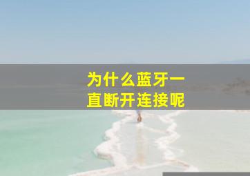 为什么蓝牙一直断开连接呢