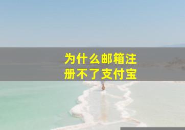 为什么邮箱注册不了支付宝