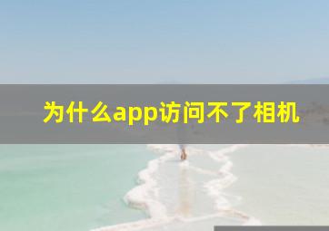 为什么app访问不了相机