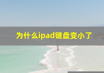 为什么ipad键盘变小了